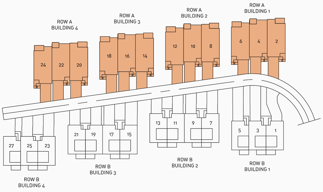 WaterWood Townhomes row A map