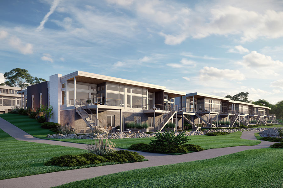 WaterWood Resort townhomes exterior